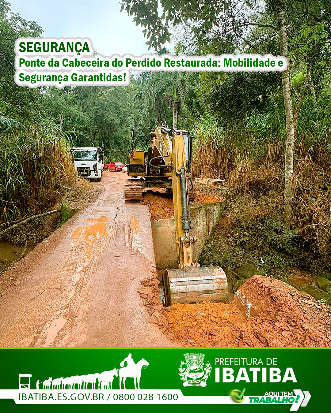 Prefeitura de Ibatiba Realiza Manutenção na Ponte da Cabeceira do Perdido: Segurança para Todos! 