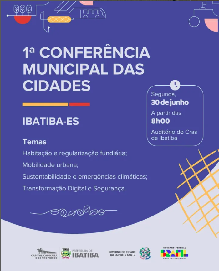1ª Conferência Municipal das Cidades será realizada em Ibatiba