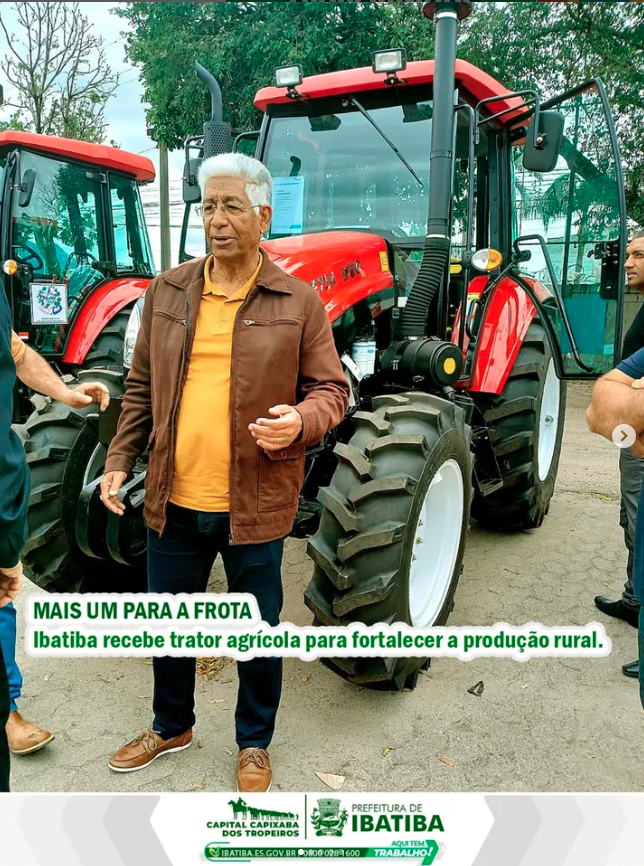 Nesta segunda-feira (11), o Prefeito Dr. Luis Pancoti representou Ibatiba na entrega de 52 máquinas e equipamentos realizada pelo Governo do Estado, por meio do Vice-governador Ricardo Ferraço.