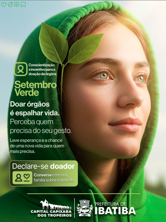Setembro Verde é o mês da conscientização e incentivo para a doação de órgãos. Um gesto de solidariedade que pode transformar dor em esperança e salvar muitas vidas.