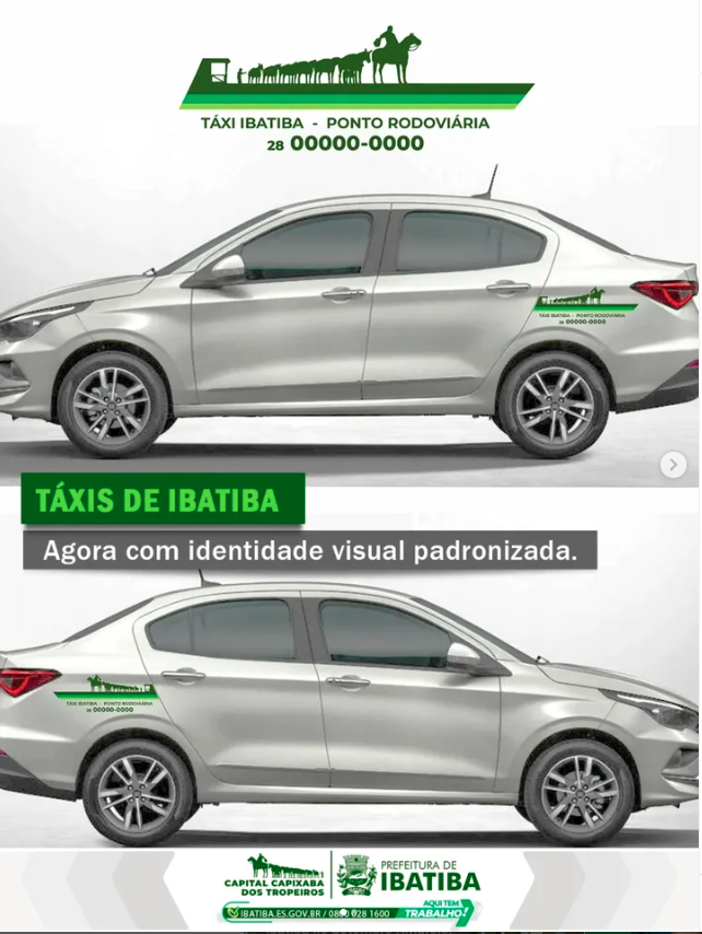  Padronização dos Táxis em Ibatiba