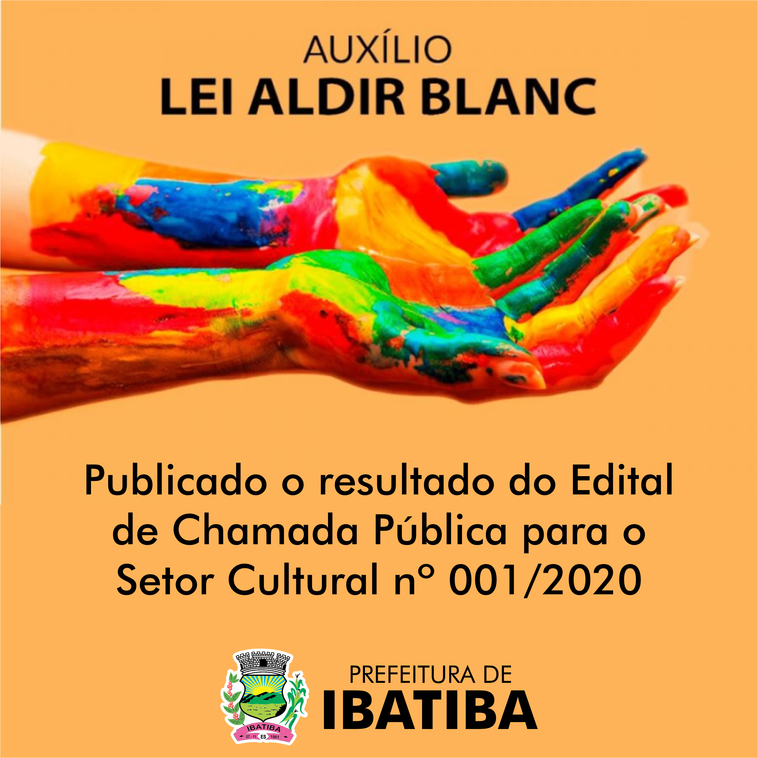 Encontra-se publicado o resultado do Edital de Chamada Pública para o Setor Cultural 001/2020