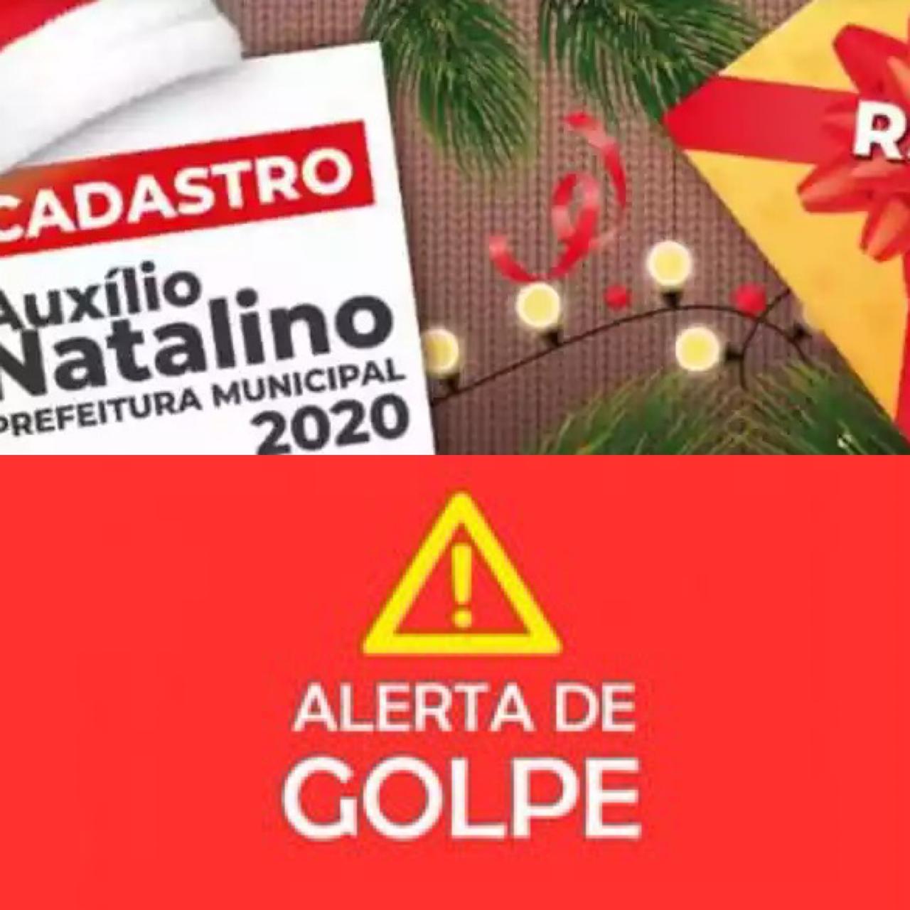 ALERTA: mensagem falsa sobre  auxílio natalino