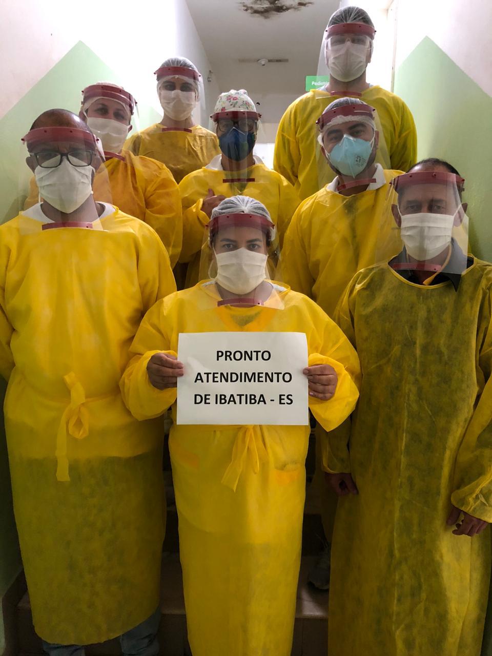 Ibatiba recebeu protetores faciais produzidos pela Ufes