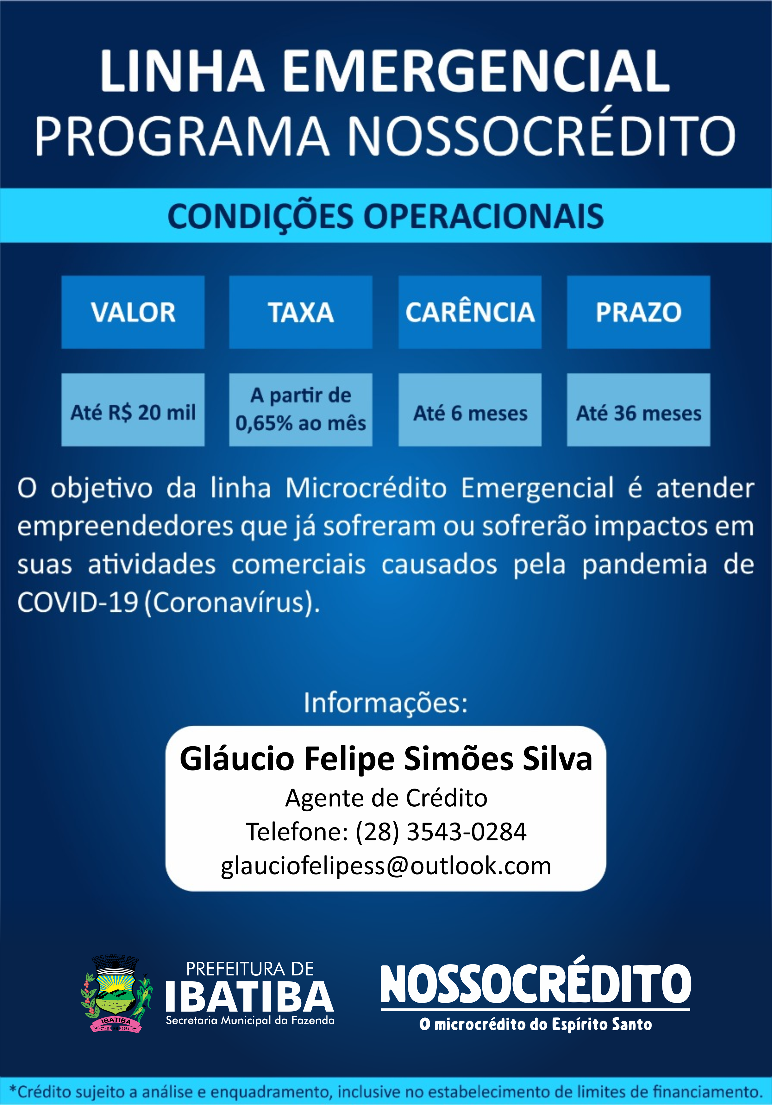 O Programa Nossocrédito está oferecendo linha de crédito emergencial