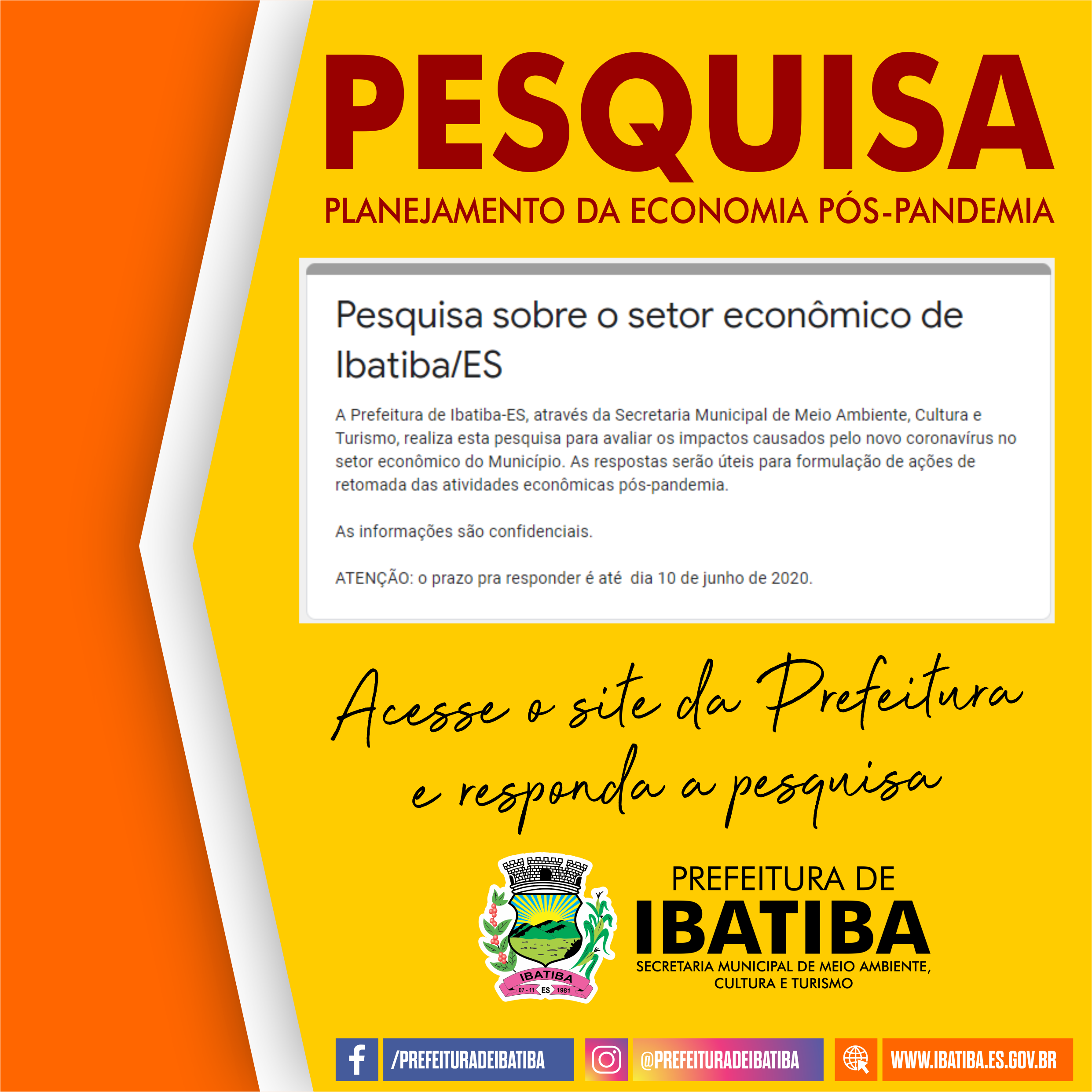 Prefeitura realiza pesquisa para planejamento da economia pós-pandemia
