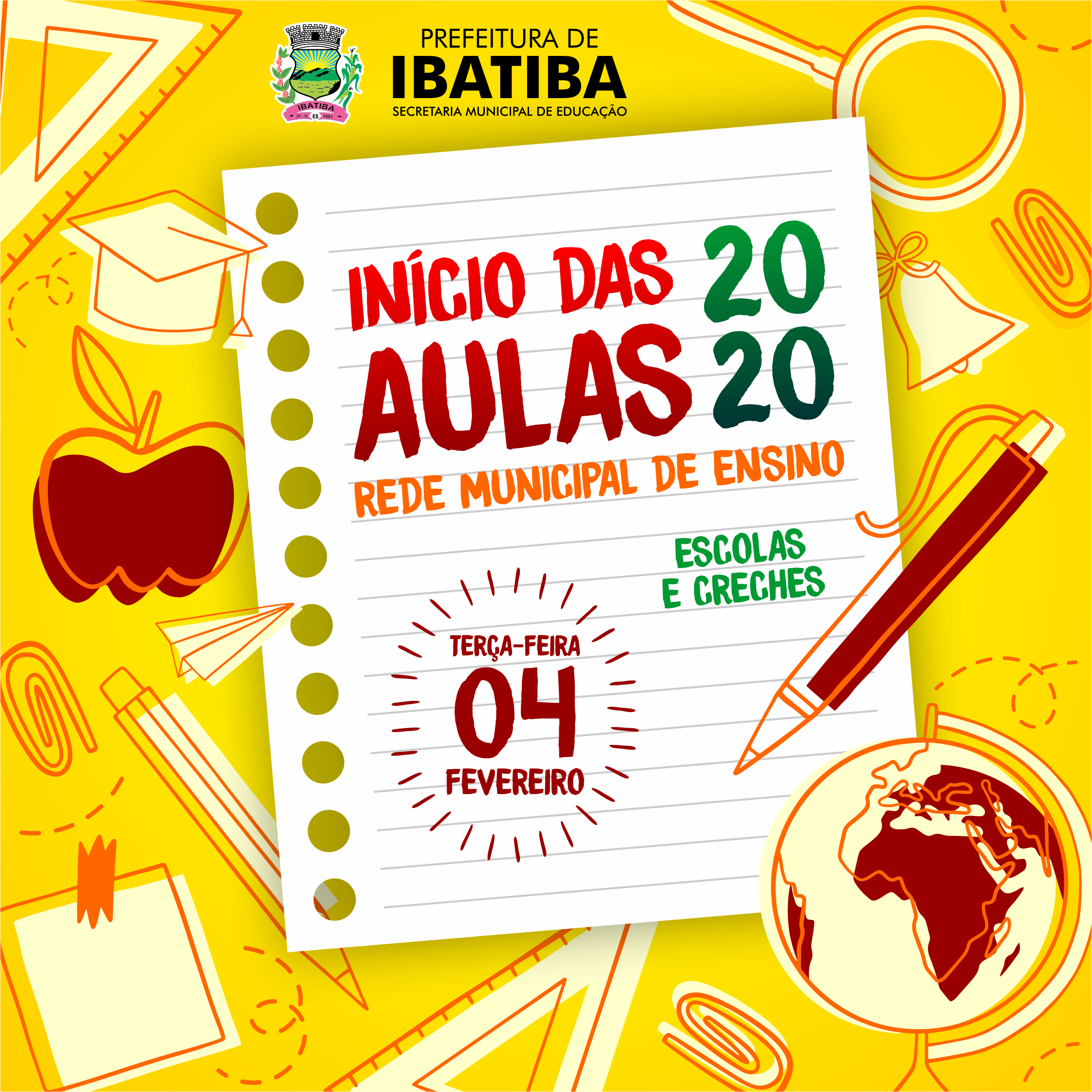 Volta às aulas confirmado para o dia 4, em Ibatiba