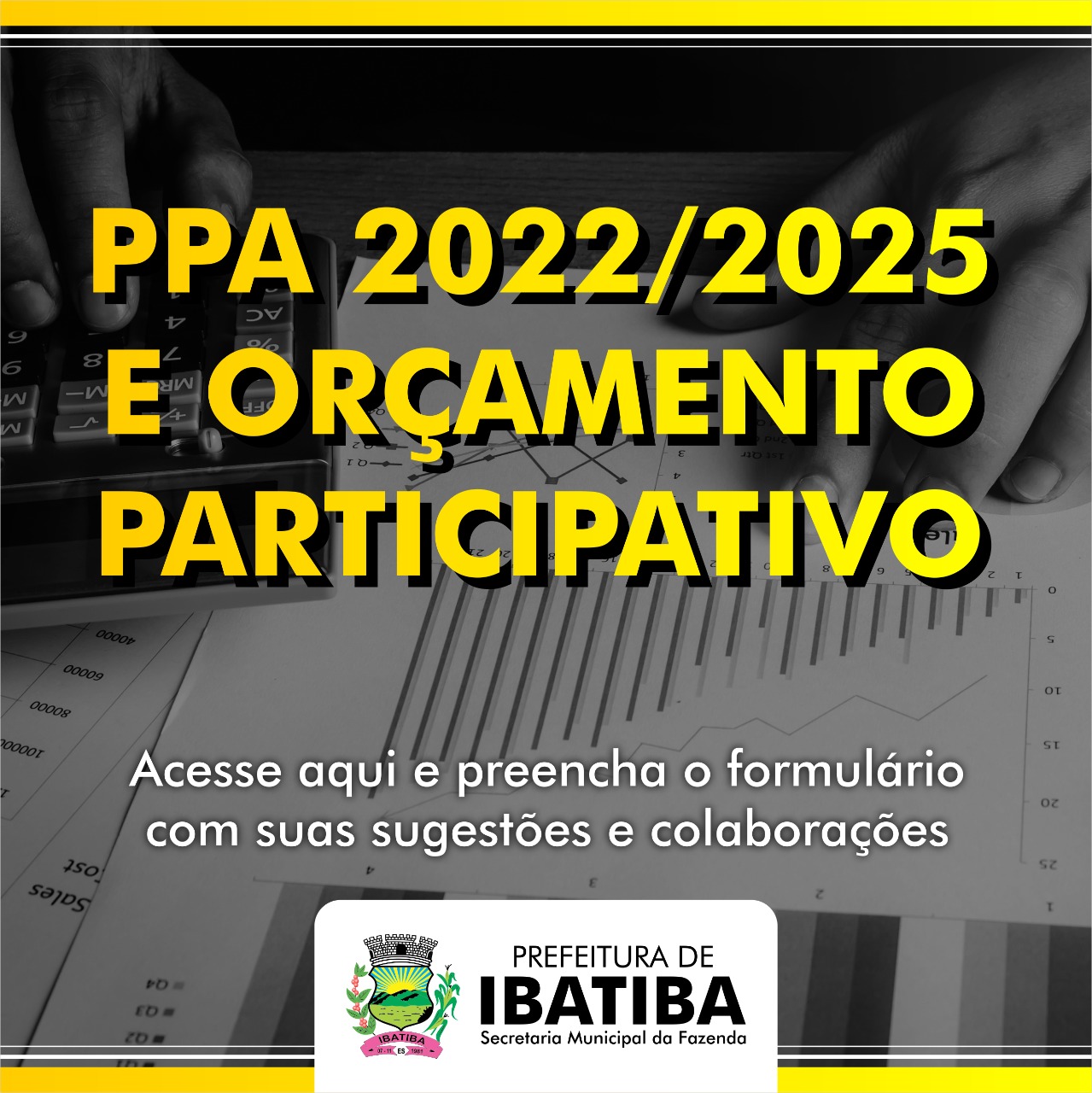 Prefeitura de Ibatiba realiza discussão do PPA e Orçamento nesta quarta-feira