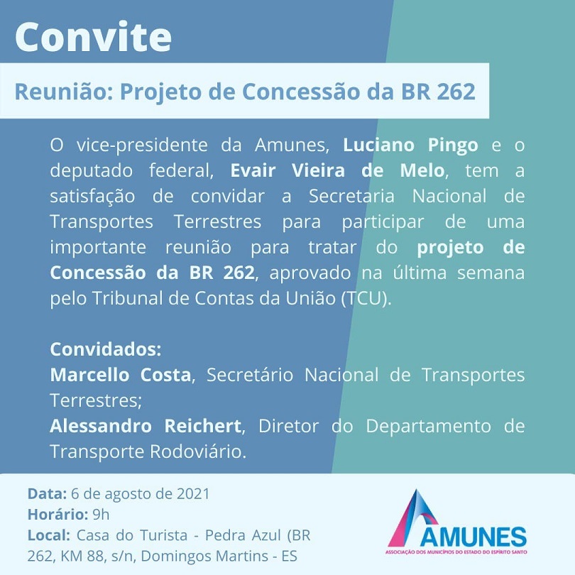 Prefeito de Ibatiba lidera debate regional sobre Duplicação da BR-262 nesta sexta (6)