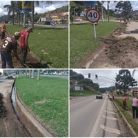 Prefeitura realiza atividade de capina e retirada manual de entulho das ruas