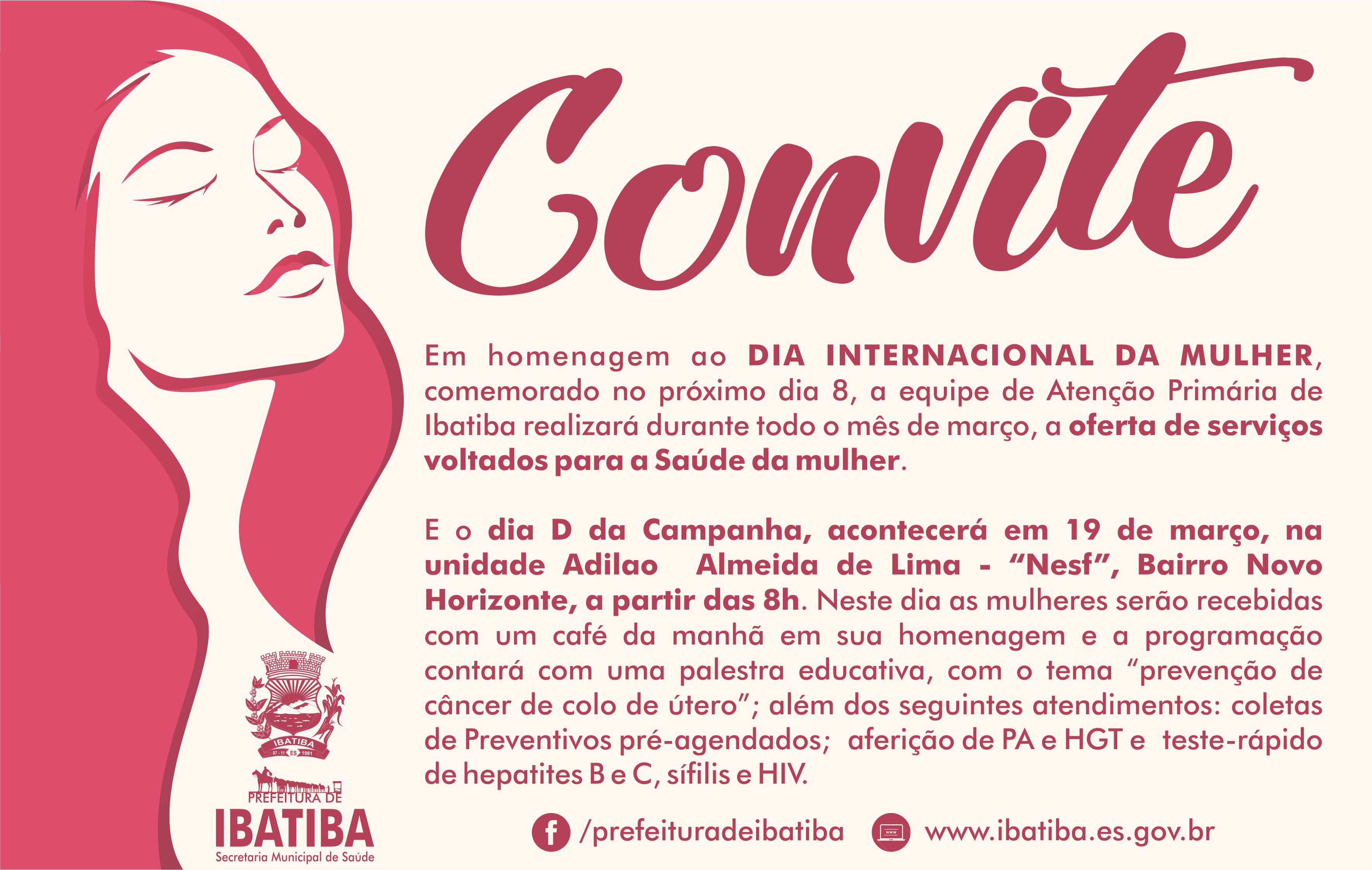 Secretaria de Saúde promove ações para comemorar o Dia Internacional da Mulher - 8 de março