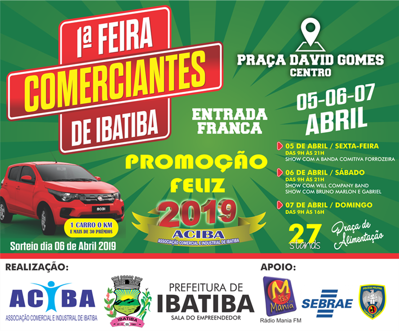 Ibatiba realizará a 1ª Feira de Comerciantes