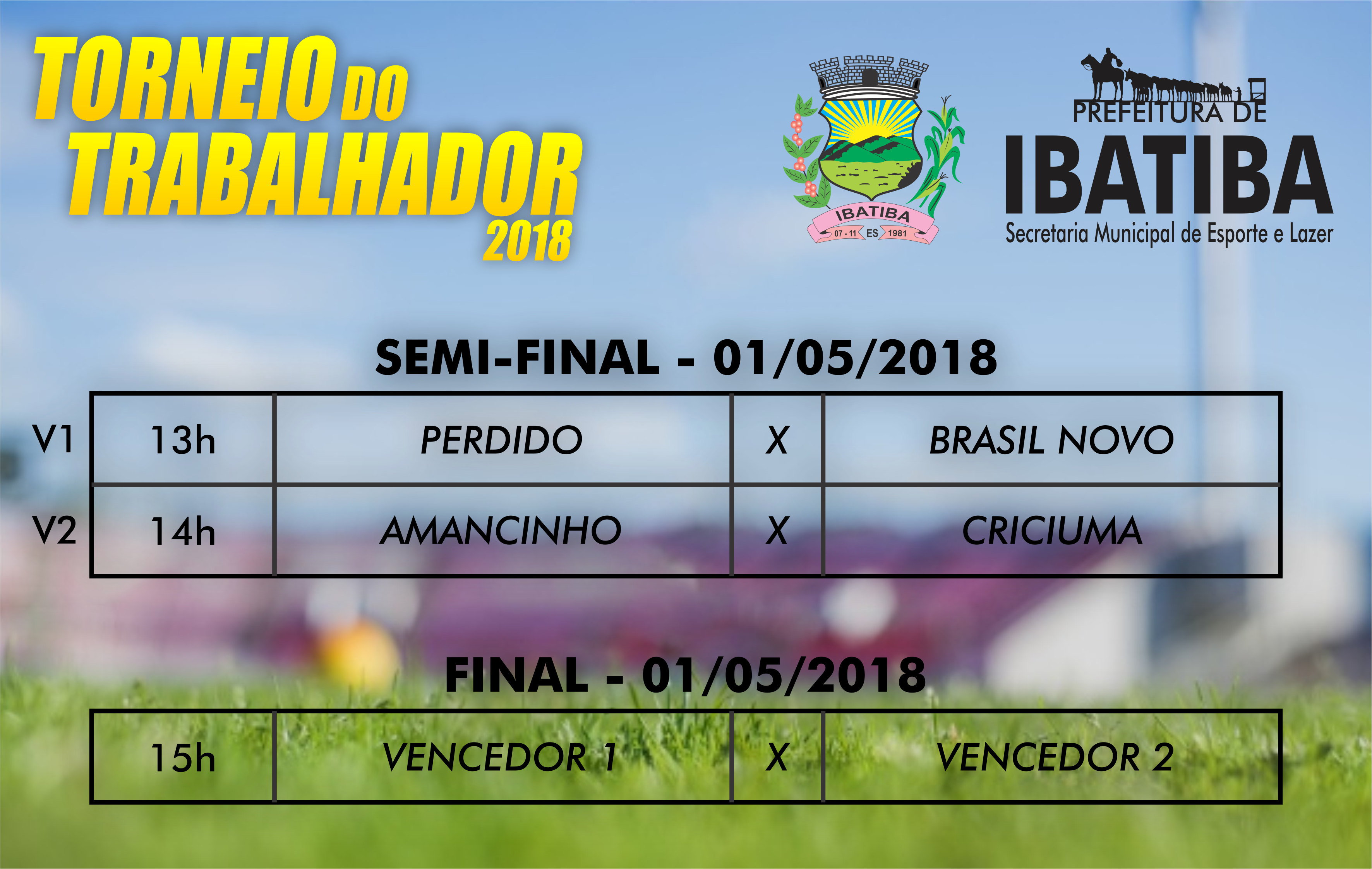 Torneio de Futebol do Trabalhador termina nesta terça (01)