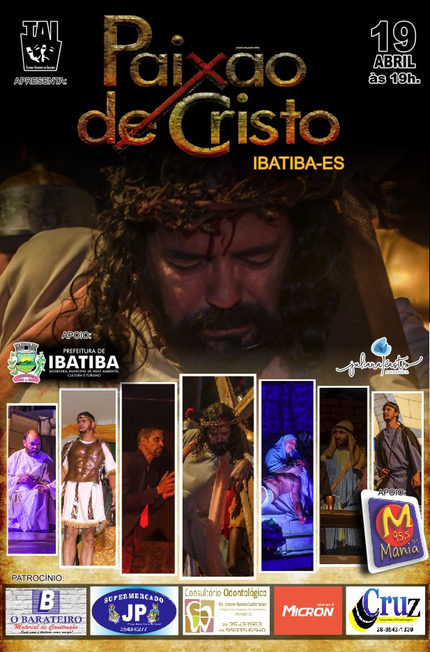 Grande espetáculo da Paixão de Cristo em Ibatiba: vários cenários, mais de 100 voluntários e palco gigante