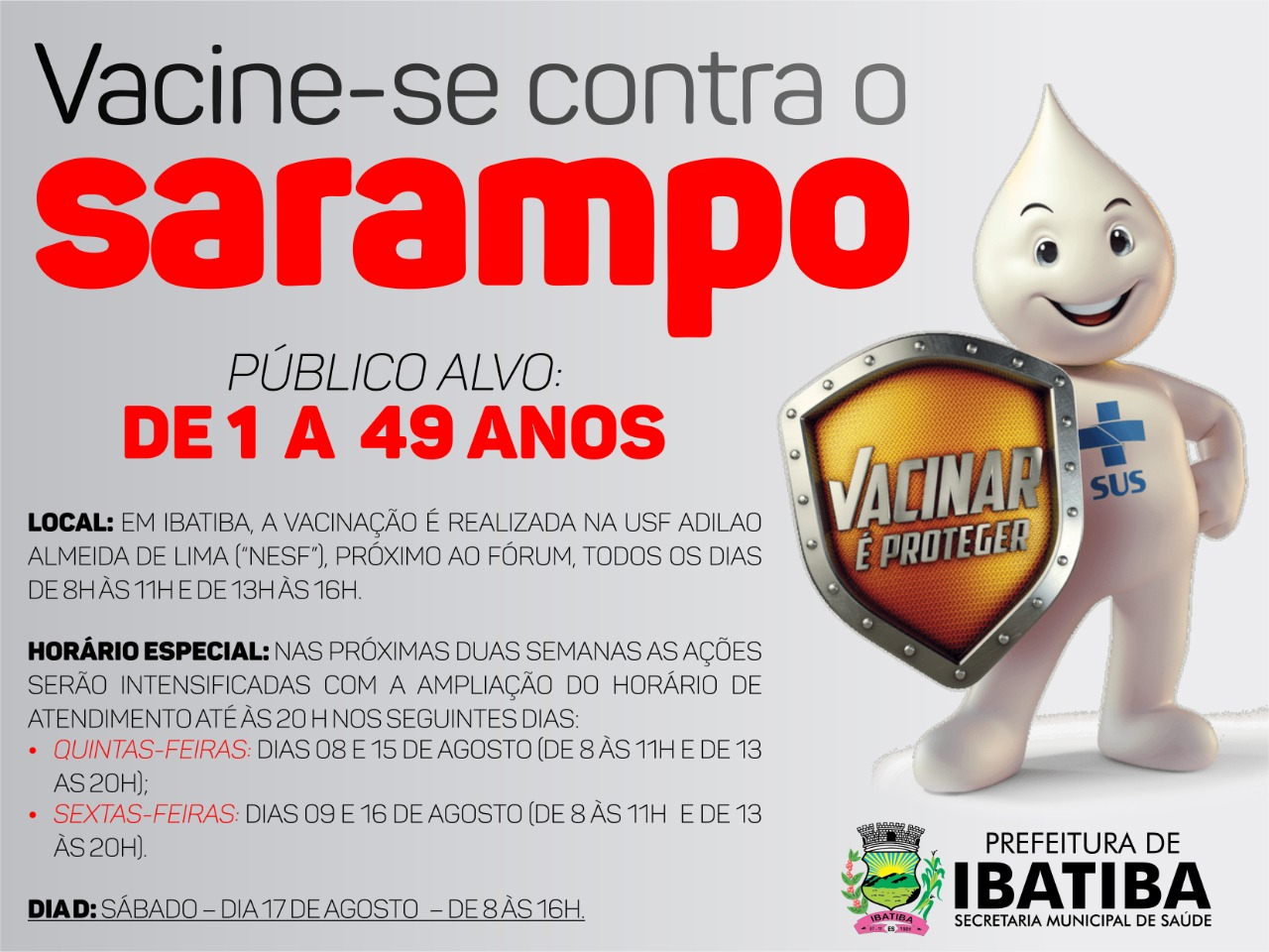 Campanha de vacinação contra o Sarampo