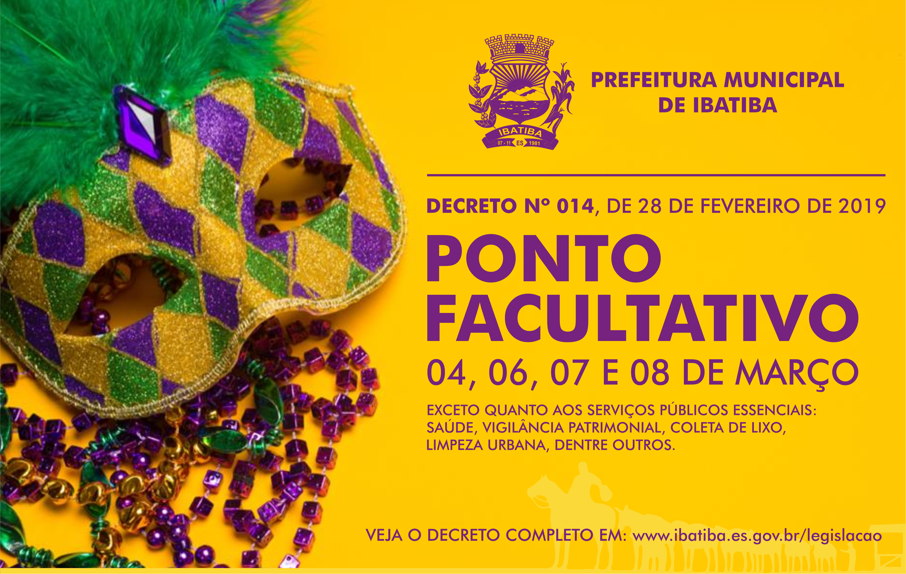 Expediente da Prefeitura no período de carnaval