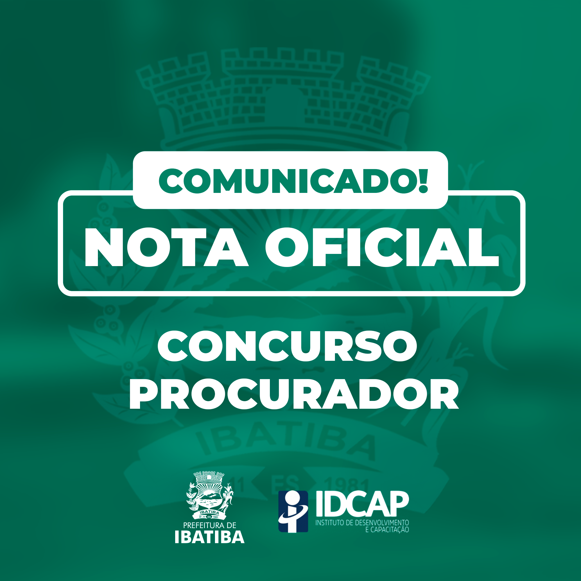 Nota Oficial - Concurso de Procurador 