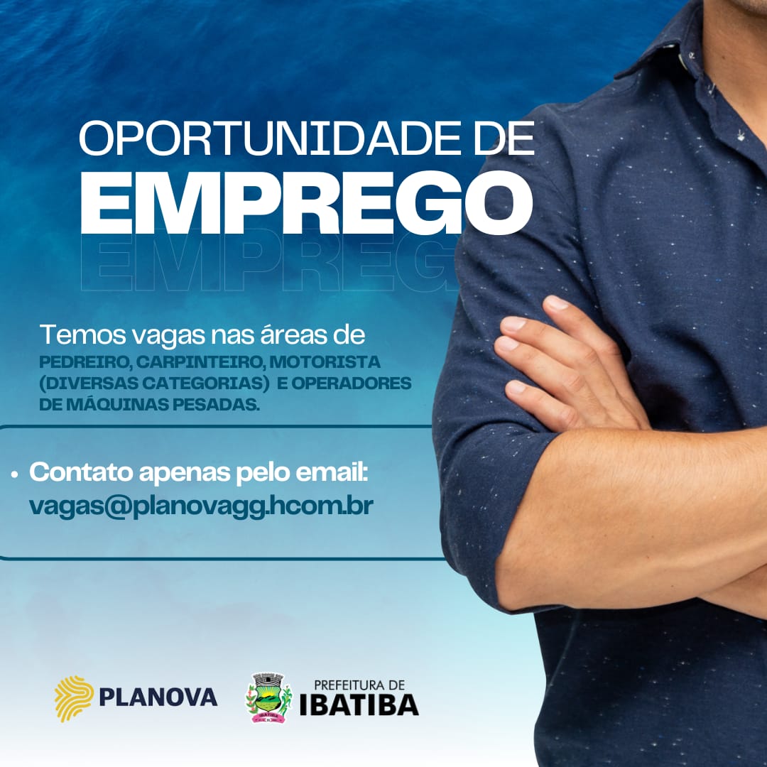 Oportunidade: Prefeitura divulga vagas de Emprego  