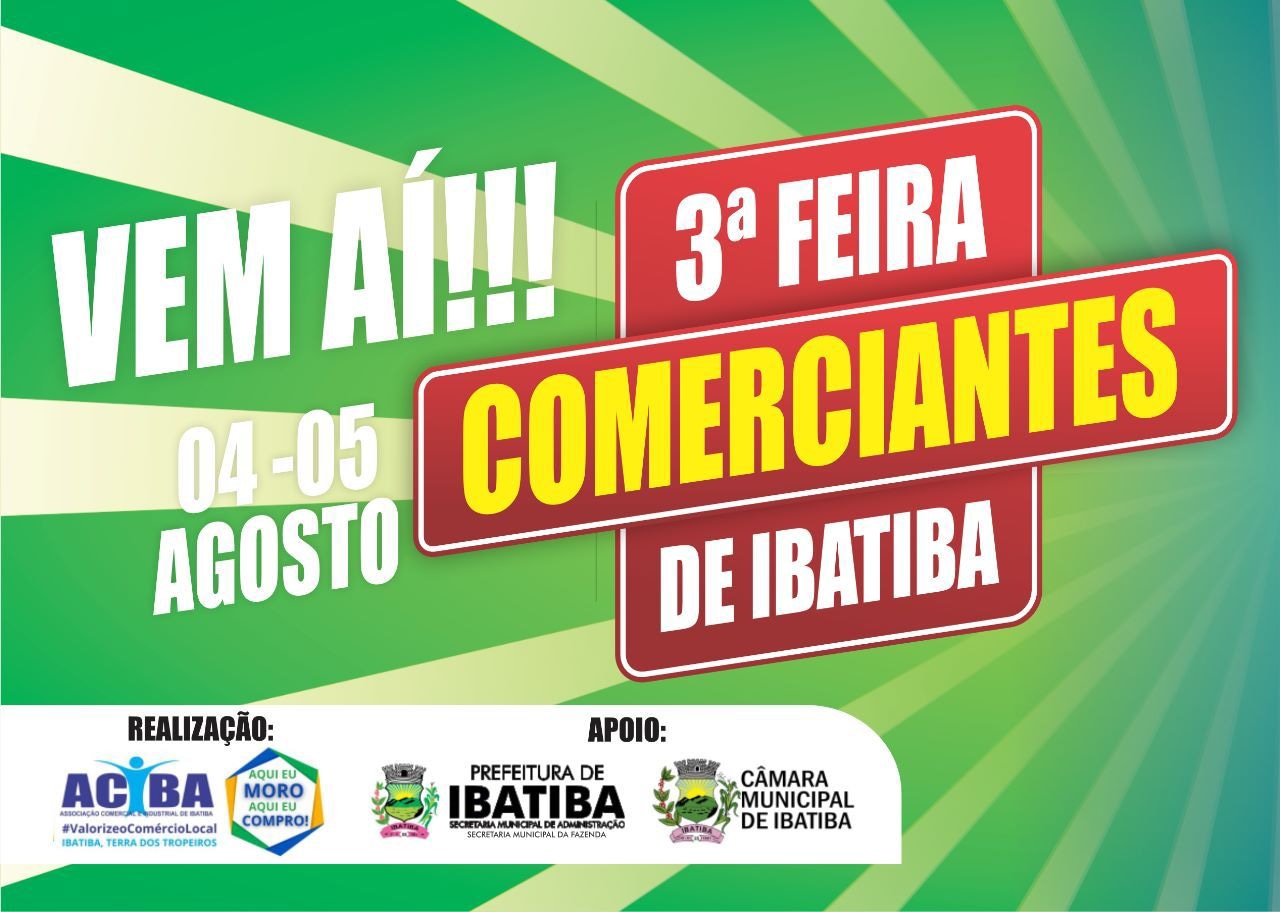 Ibatiba vai realizar Feira do Comércio dias 04 e 05 de agosto