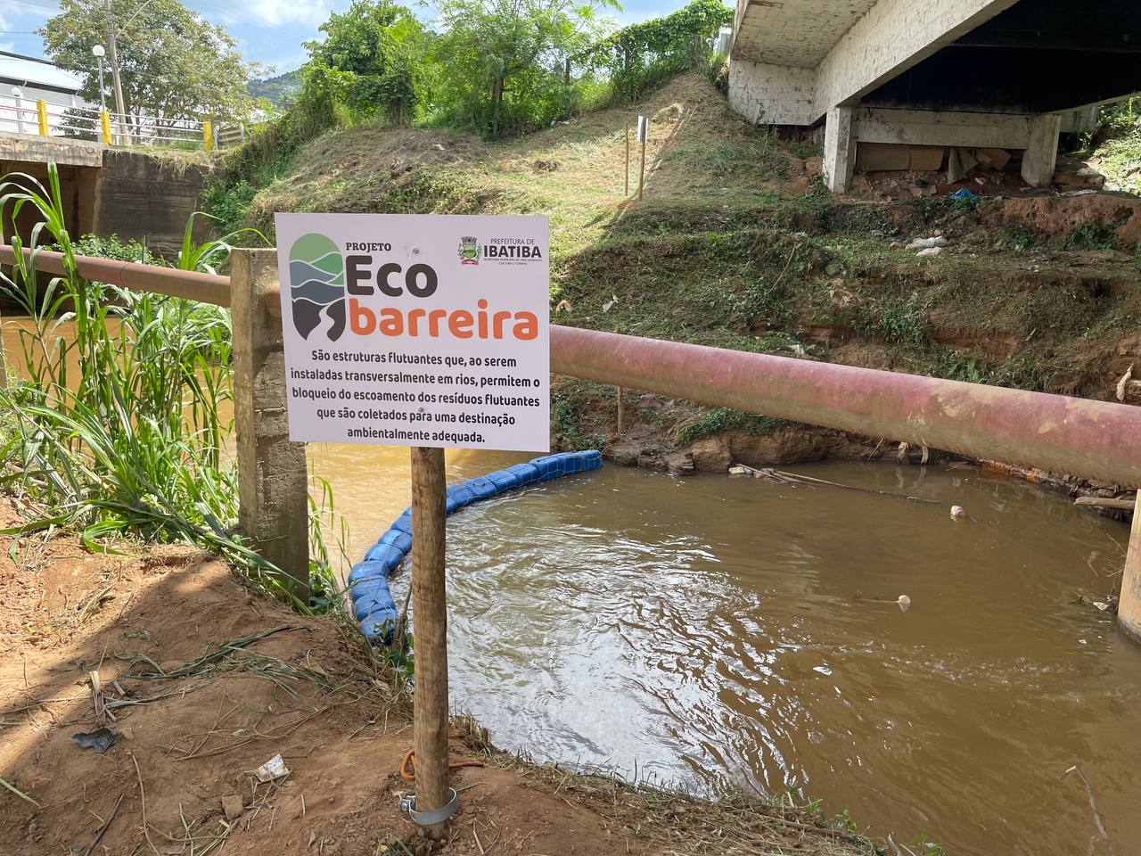 Meio Ambiente: Ibatiba instala Primeira Ecobarreira para coibir avanço de poluição no Rio Pardo