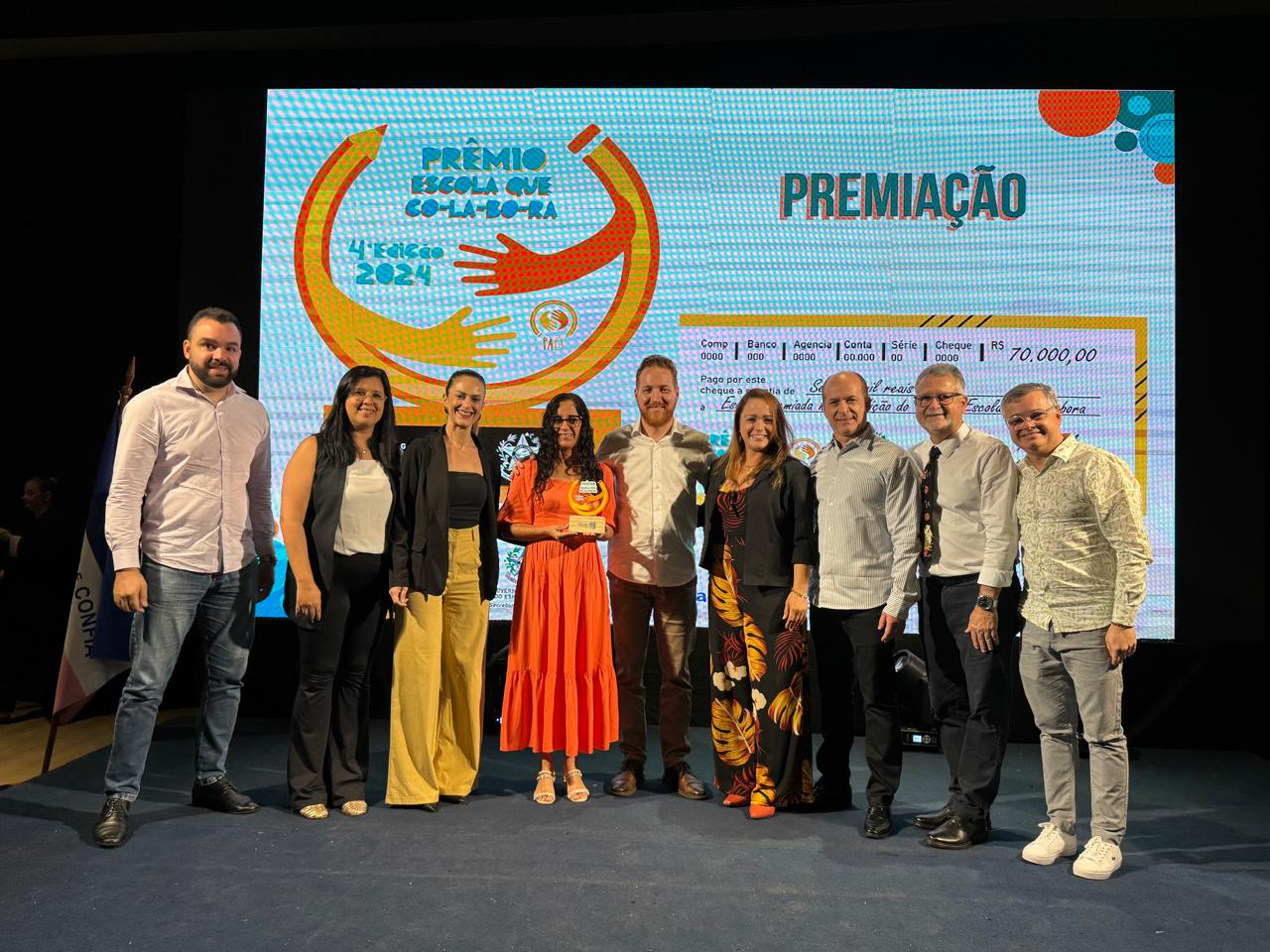 Premiação: Escola Municipal Professora Marlene Rodrigues Ávila recebe Prêmio Escola que Colabora 